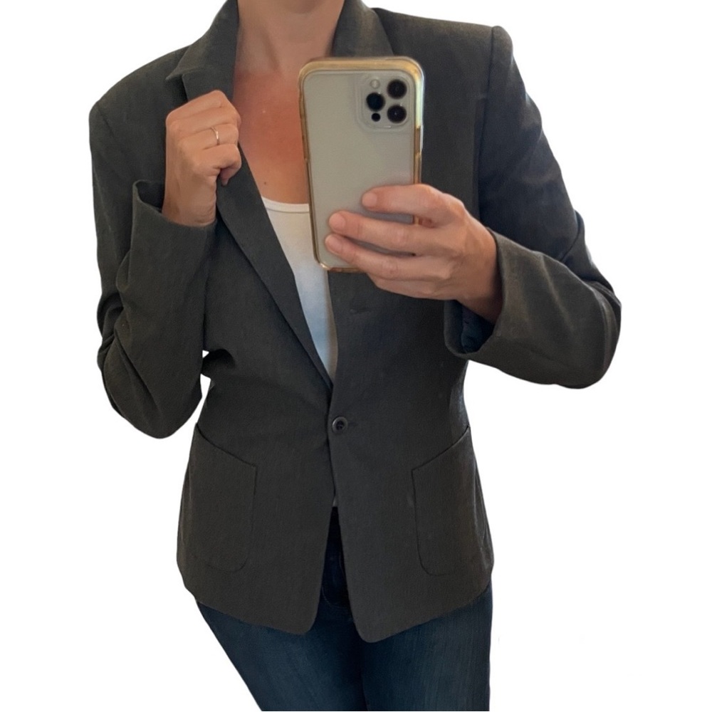 THE LIMITED Structured Stretch Blazer in charcoal grey Size Small